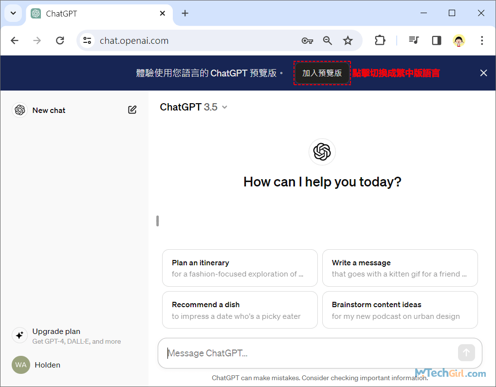 ChatGPT加入預覽版