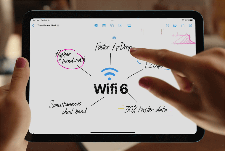 iPad 10支援5G和Wi-Fi 6通訊技術
