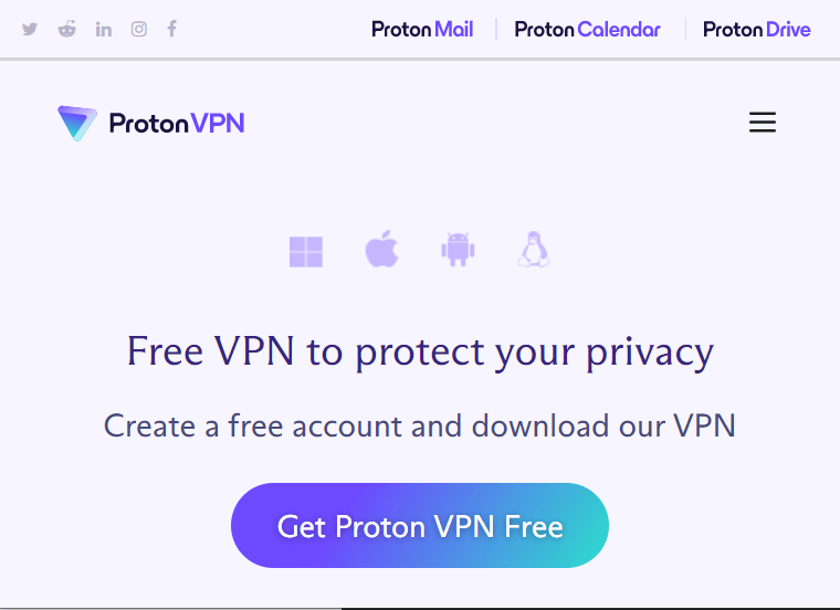 Proton VPN官方網站