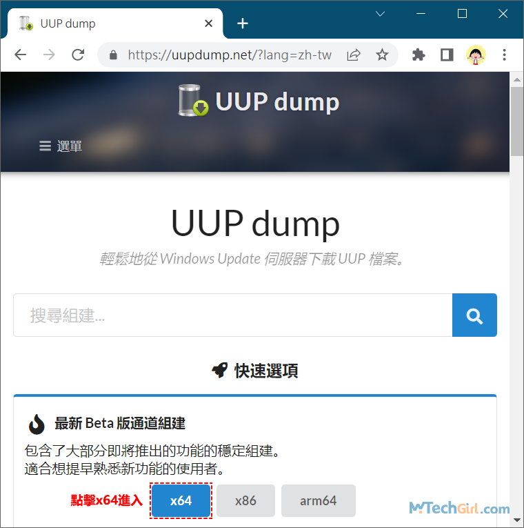 UUP Dump最新Beta版通道組建